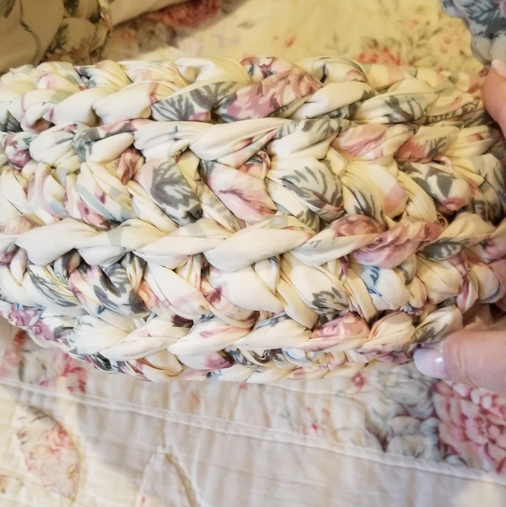 Fabric woven basket